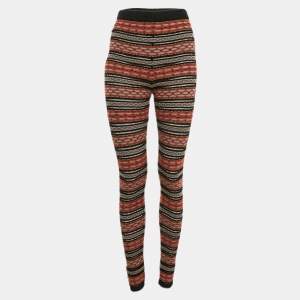 M Missoni Multicolor Stripe Patterned Knit Leggings M