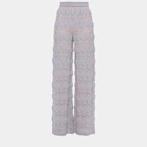 Pre Owned M Missoni Wool Wide Leg Pants 40