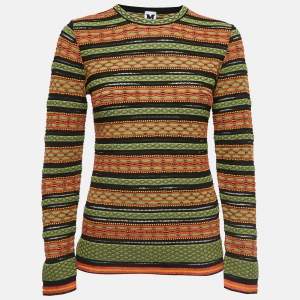 Pre Owned M Missoni Multicolor Patterned Knit Top M