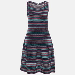 M Missoni Multicolor Patterned Knit Sleeveless Midi Dress M