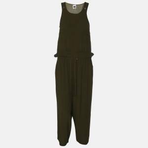 M Missoni Green Acetate Blend Belted Sleeveless Jumpsuit S