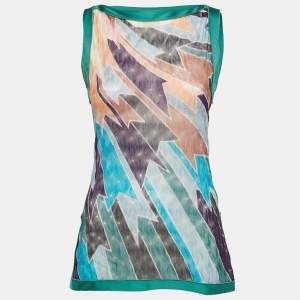 Pre Owned Missoni Multicolor Patterned Knit Sleeveless Top S