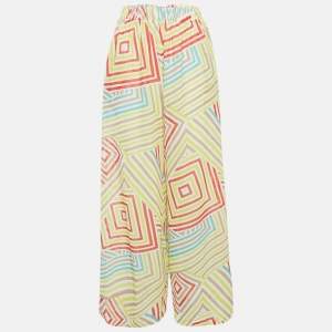 M Missoni Multicolor Printed Cotton Palazzo Pants S