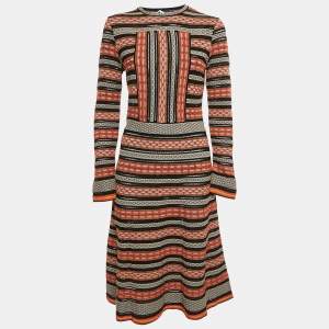 M Missoni Multicolor Patterned Knit Midi Dress M