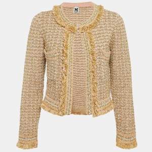 M Missoni Gold/Pink Lurex Tweed Jacket S