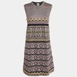 M Missoni Metallic/Black Lurex Knit Sleeveless Dress S