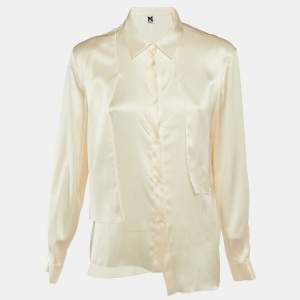 M Missoni Cream Silk Button Front Layered Shirt M
