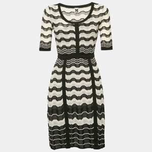 M Missoni Black Patterned Knit Mini Dress S