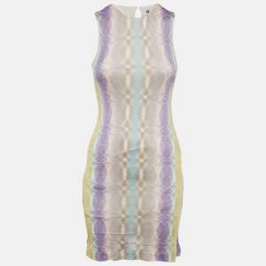 M Missoni Multicolor Patterned Knit Short Dress XS