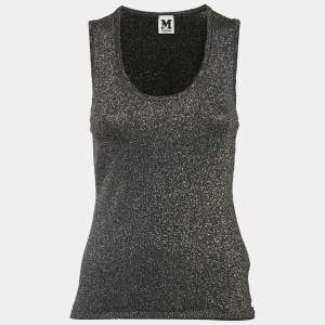 M Missoni Navy Blue Lurex Knit Tank Top M
