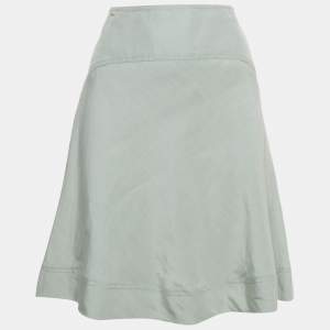Pre Owned M Missoni Mint Green Ramie & Silk Mini Skirt M