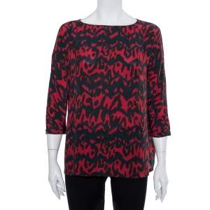 M Missoni Multicolor Printed Silk Oversized Top S