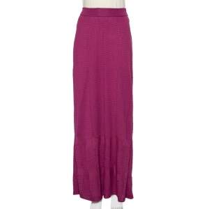 M Missoni Purple Patterned Knit Maxi Skirt M