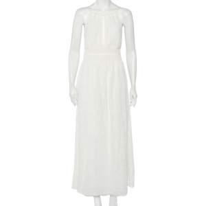 M Missoni White Lace Knit Halter Neck Sleeveless Grecian Maxi Dress M
