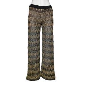 Pre Owned M Missoni Multicolor Lurex Knit Palazzo Pants S