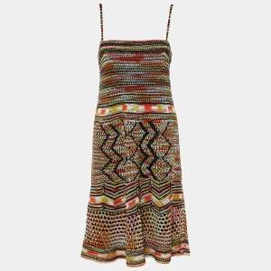 Pre Owned M Missoni Multicolor Cotton Knit Sleeveless Dresses L