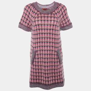 Pre Owned  Missoni Multicolor Wool & Mohair Knit Shift Dress M