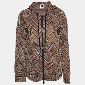 M Missoni Multicolor Lurex Knit Hooded Jacket S