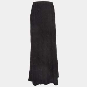 M Missoni Black Patterned Lurex Knit Maxi Skirt L