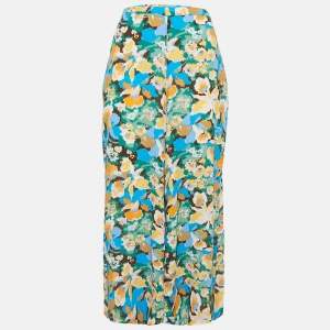 M Missoni Multicolor Floral Print Crepe Wide Leg Trousers M