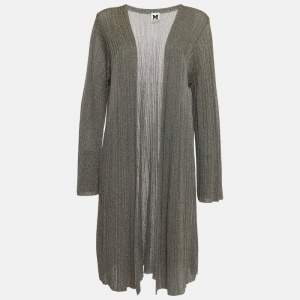 Pre Owned M Missoni Green Lurex Knit Open Cardigan M