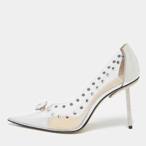 Mach & Mach Transparent PVC and Leather Diamond Dreams Pumps Size 39.5