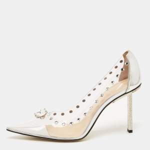 Mach & Mach Transparent PVC and Leather Diamond Dreams Pumps Size 38