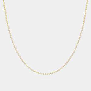 14K Round Lab Grown Diamond 16" Inch Choker Necklace (1.50 Ctw)