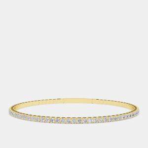 14K Flex 6.5" Lab Grown Diamond Bangle (2.00 Ctw)