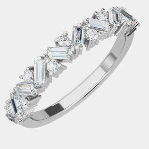 مملوكة مسبقًا 14K Fancy Mix Lab Grown Diamond Stones Band (5/8 Ctw)