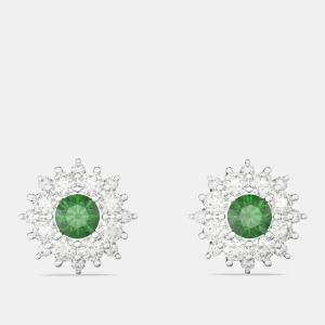 925 Sterling Silver Flower Color & Lab Grown Diamond Stud Earrings