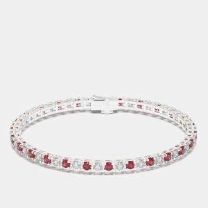 925 Sterling Silver Tennis Color & Lab Grown Diamond Bracelet