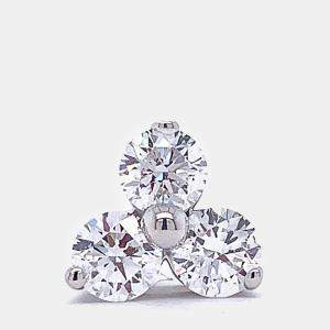 Pre Owned 10K 3 Stone Clover Pendant (1/2 Ctw)