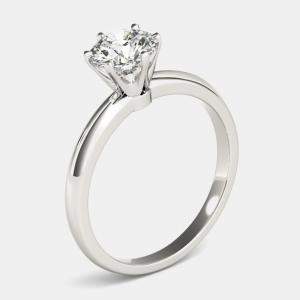 Pre Owned خاتم سوليتير دائري بسيط عيار 14 قيراط (1/2 قيراط إجمالي)