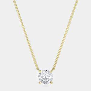 14K Solitaire Four Prong Pendant (1/2 Ctw)