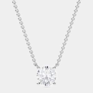 14K Solitaire Four Prong Pendant (3/4 Ctw)