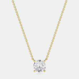 14K Solitaire Four Prong Pendant (3/4 Ctw)