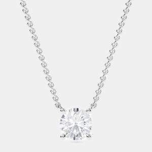 14K Solitaire Four Prong Pendant (1 Ctw)
