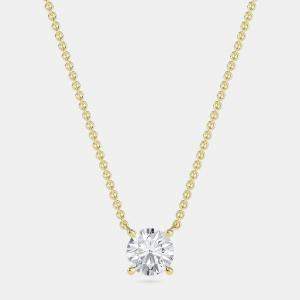 14K Solitaire Four Prong Pendant (1 Ctw)