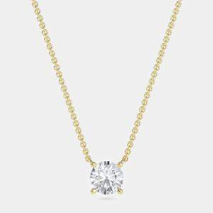 14K Solitaire Four Prong Pendant (1.25 Ctw)