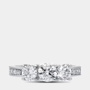 14K Round Three Stone Ring (1 1/2 ctw) US 7
