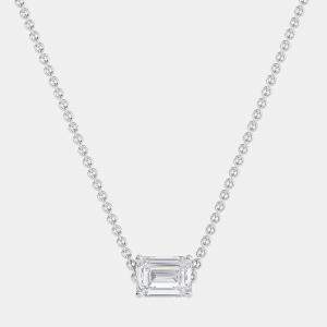 14K Solitaire Sideways Lab Grown Diamonds Pendant (3/4 ctw)