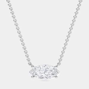 14K Solitaire Marquise Sideways Lab Grown Diamonds Pendant (3/4 ctw)