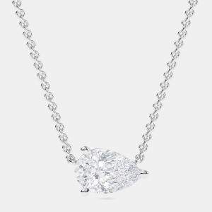14K Solitaire Sideways Lab Grown Diamonds Pendant (3/4 ctw)
