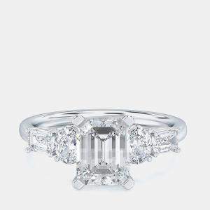 5 Stone Mix Oval Solitaire Ring (1 1/4 ctw) US 7