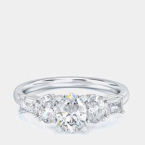 5 Stone Oval Solitaire Ring (1 1/4 ctw) US 7