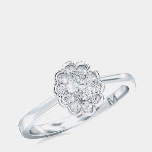 مملوكة مسبقًا 14K Halo Oval Ring (3/4 ctw) US 7