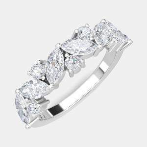 14K White Gold Fancy Lab Grown Band (1 3/4 ctw) US 7