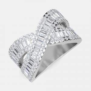14K White Gold Baguette Fashion Band (2.30 ctw) US 7