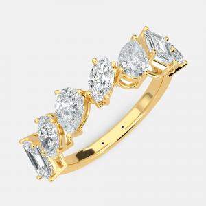 14K Yellow Gold Fancy Lab Grown Band (2.00 ctw) US 7